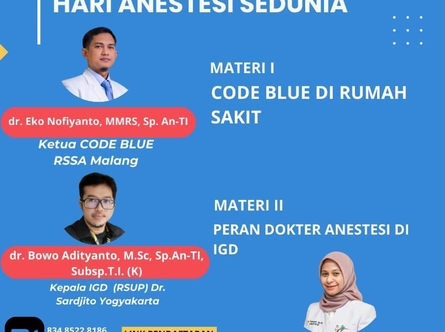 Webinar Hari Anestesi Sedunia II – IDI cabang Malang Raya – PERDATIN Malang