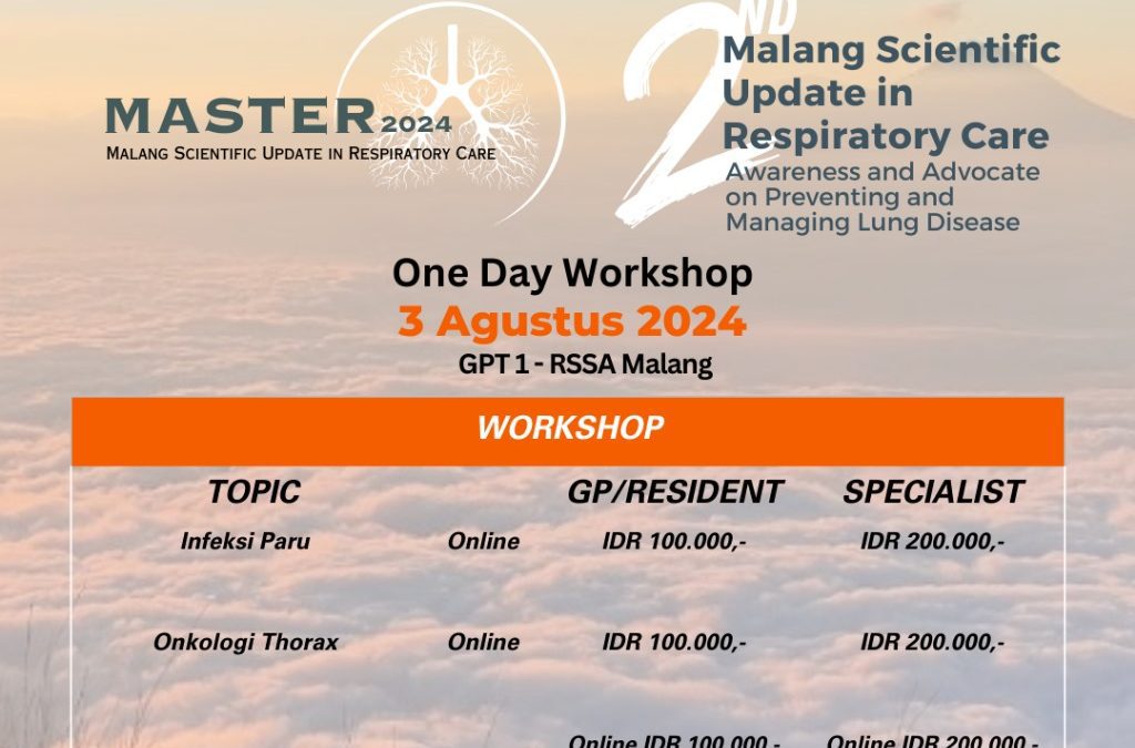 2nd Malang Scientific Update in Respiratory Care (MASTER) 2024 – Awareness and Advocate on Preventing and Managing Lung Disease