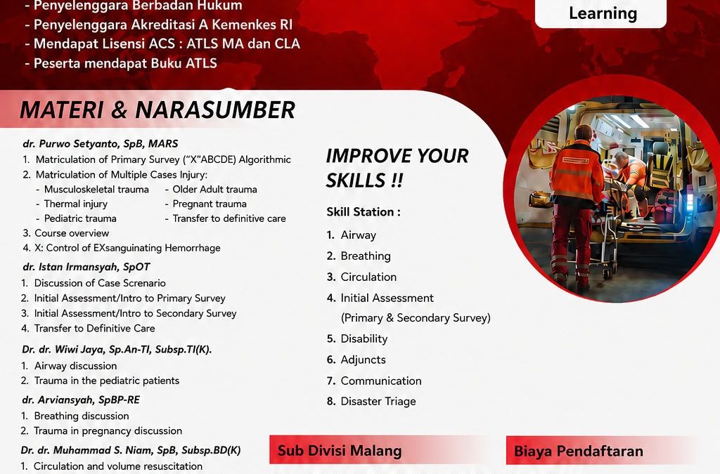Advanced Trauma Life Support (ATLS) dengan kurikulum ATLS Edisi 11